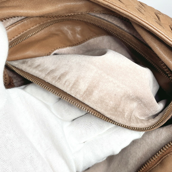 Bottega Veneta Intrecciato Shoulder Bag Leather Brown - Picture 11 of 12